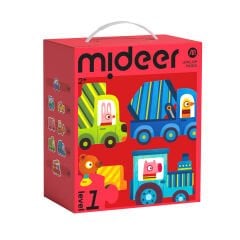 Mideer Level Up!  Puzzle Serisi- Seviye 1 : Hayvanlar ve Araçlar