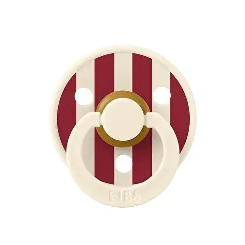 Bibs Studio Colour Block Kauçuk Emzik – Ivory / Ruby, Size: 2 (6-18 Ay)