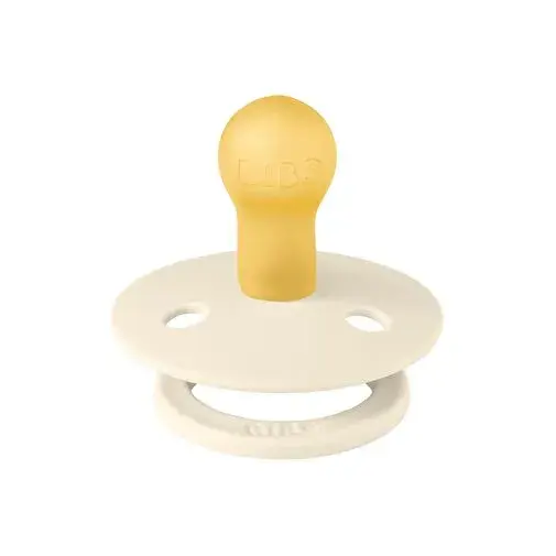 Bibs Studio Colour Block Kauçuk Emzik – Ivory / Ruby, Size: 2 (6-18 Ay)