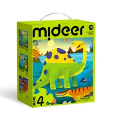 Mideer Level Up! Puzzle Serisi – Seviye 4: Dinozorlar Dünyası