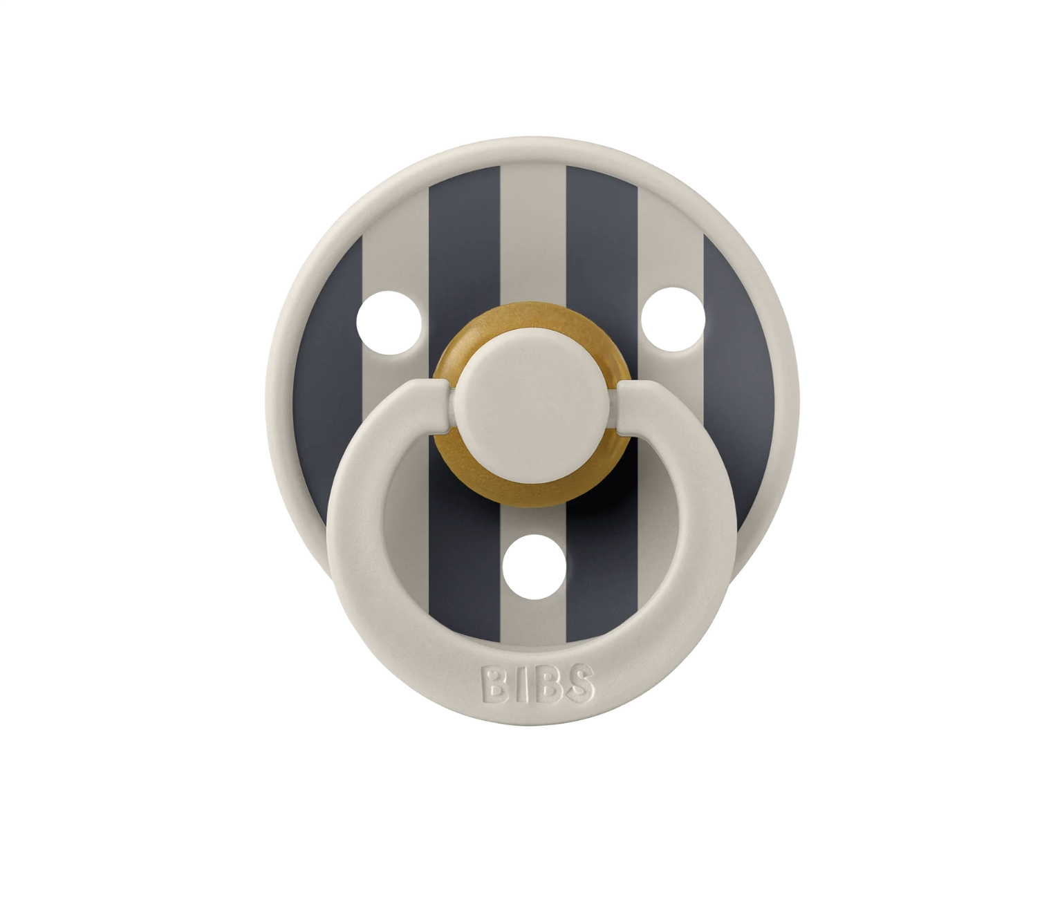 Bibs Studio Colour Block Kauçuk Emzik – Sand / Iron, Size: 1 (0-6 Ay)
