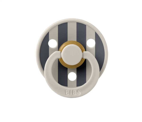 Bibs Studio Colour Block Kauçuk Emzik – Sand / Iron, Size: 1 (0-6 Ay)