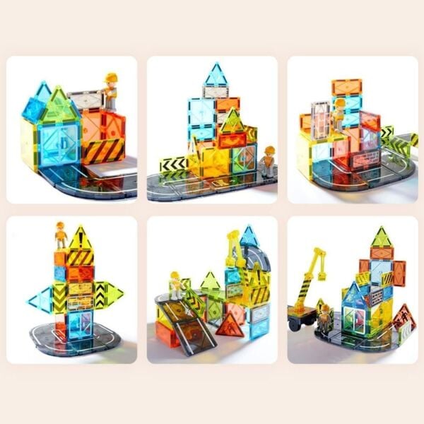 Mideer Renkli Magnetic Tiles - Küçük Mimar