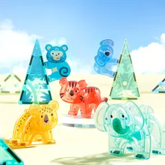 Mideer Renkli Magnetic Tiles - Sihirli Orman