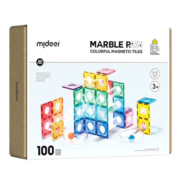 Mideer Renkli Magnetic Tiles - Top Oyunlu Parkur