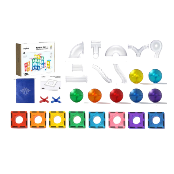 Mideer Renkli Magnetic Tiles - Top Oyunlu Parkur