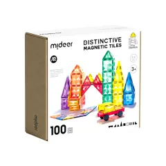 Mideer Renkli Magnetic Tiles -  100 Parça