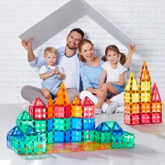 Mideer Renkli Magnetic Tiles -  100 Parça