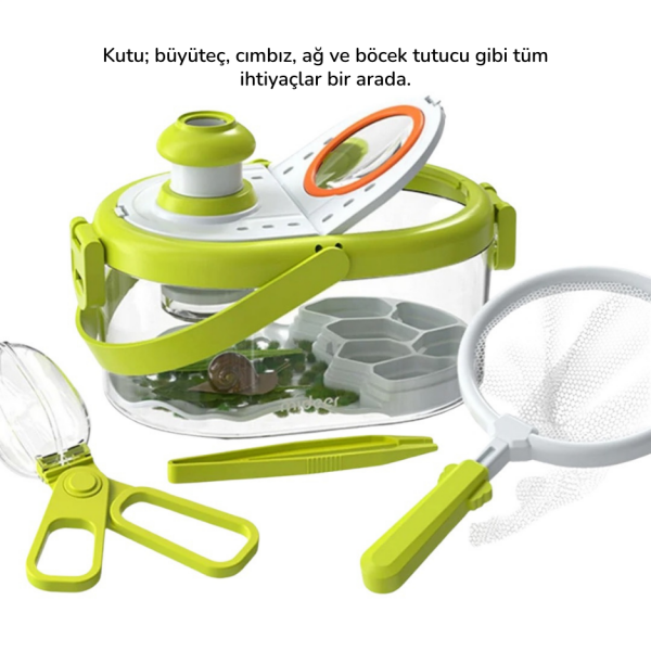 Mideer Mini Kaşif Gözlem Kutusu – Büyüteçli Doğa Keşif Seti