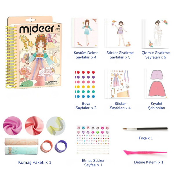 Mideer Giydirme Seti -  Kraliçe Kostümleri