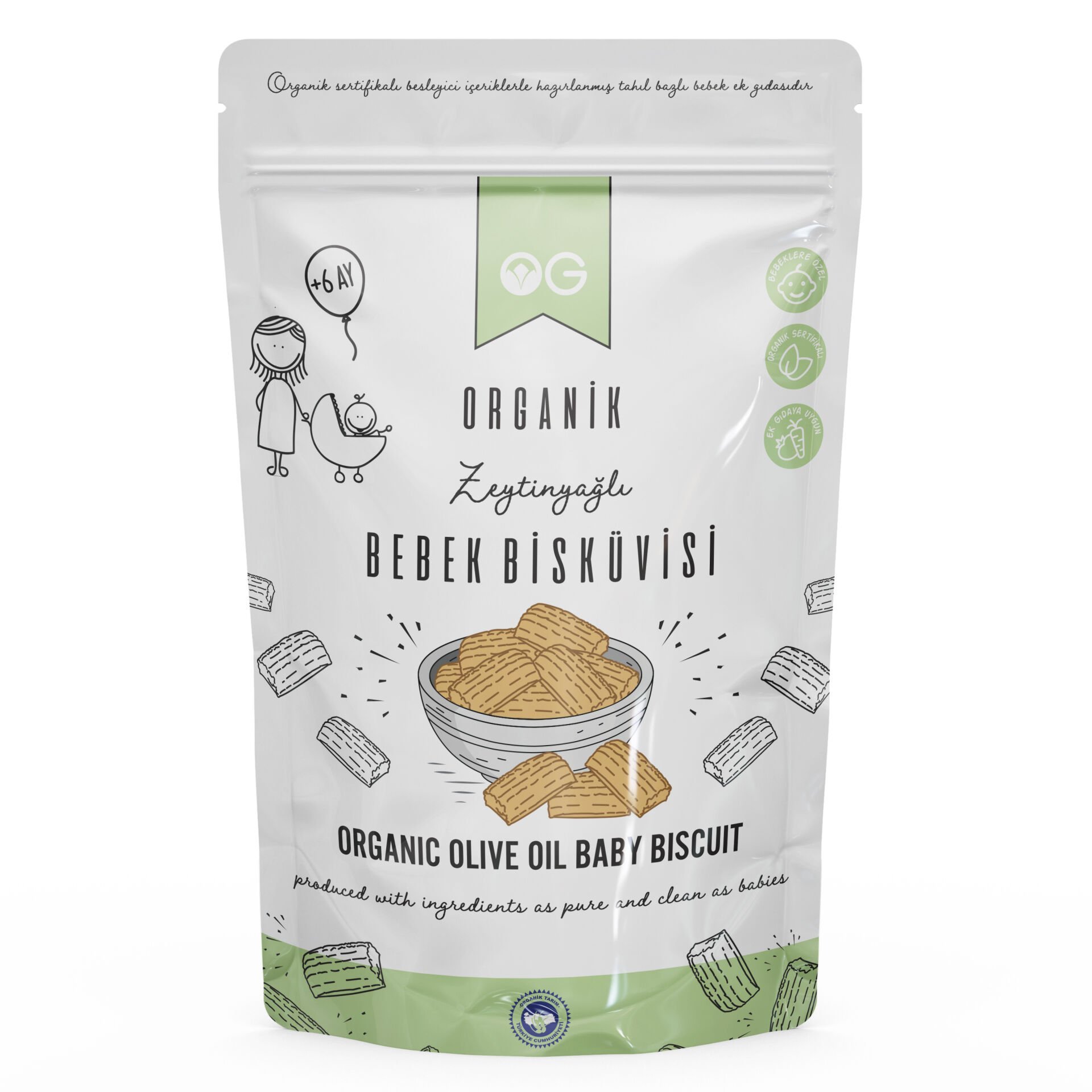 Organik Bebek Bisküvisi - 300 Gr +6 Ay