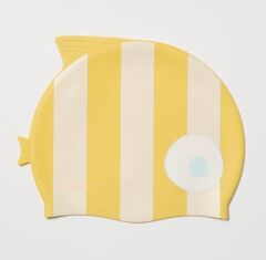Çocuk Yüzme Bonesi Fish Mustard Stripe