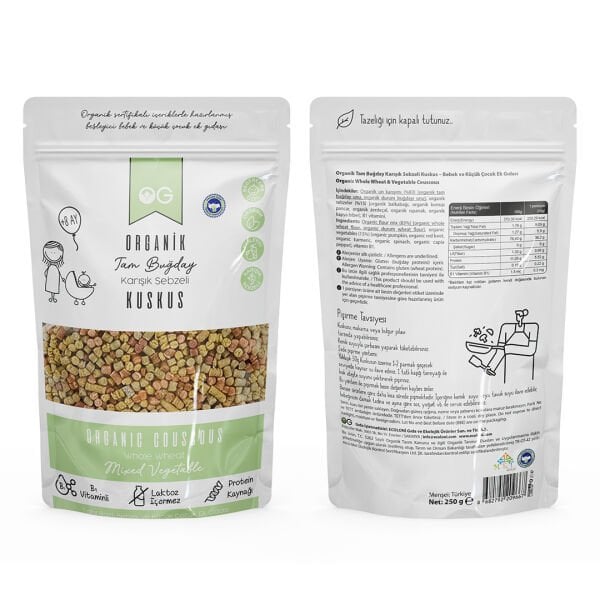 Organik Karışık Sebzeli Kuskus +8 Ay