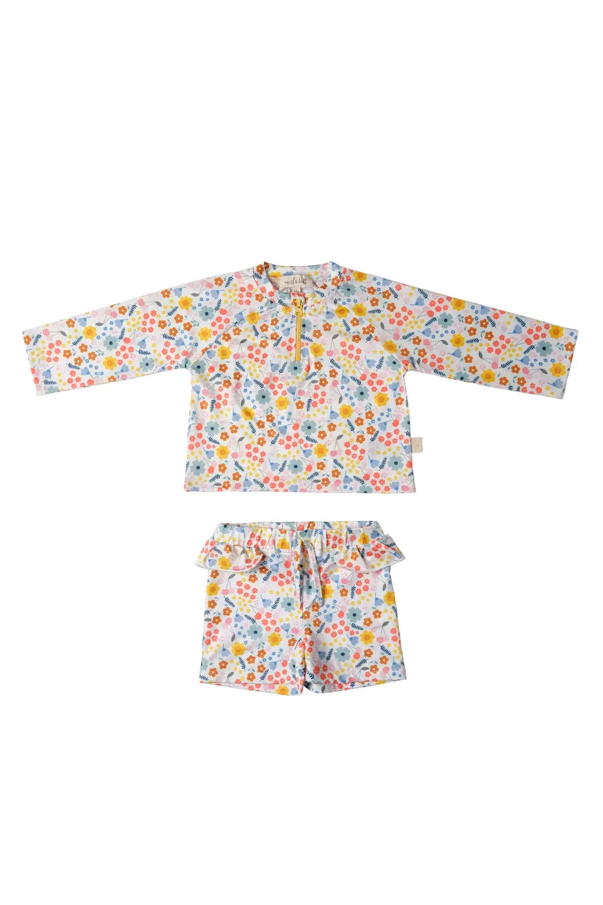 UV Korumalı Alt Üst Kız Bebek Set - Pretty Floral 0-6 Ay