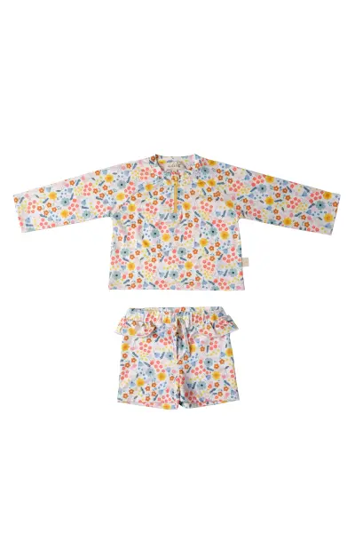 UV Korumalı Alt Üst Kız Bebek Set - Pretty Floral 0-6 Ay