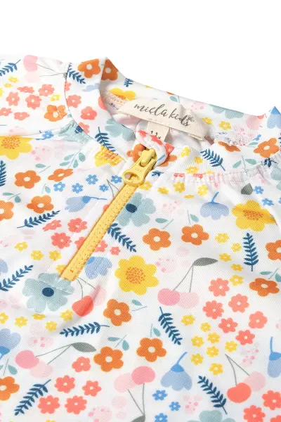 UV Korumalı Alt Üst Kız Bebek Set - Pretty Floral 0-6 Ay