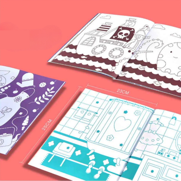 Çizim ve Boyama Kitabı - Pembe