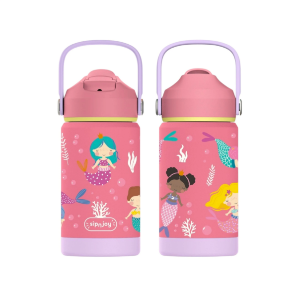 FlipSip Çocuk Su Termosu - Mermaid Dream, 360 ml
