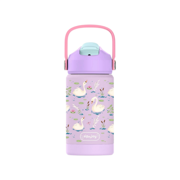 FlipSip Çocuk Su Termosu - Swan Harmony, 360 ml
