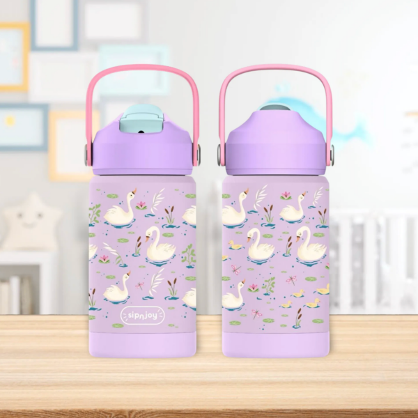 FlipSip Çocuk Su Termosu - Swan Harmony, 360 ml