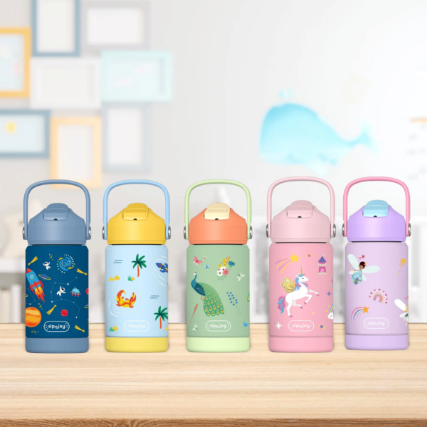 FlipSip Çocuk Su Termosu - Ocean Whispers, 360 ml