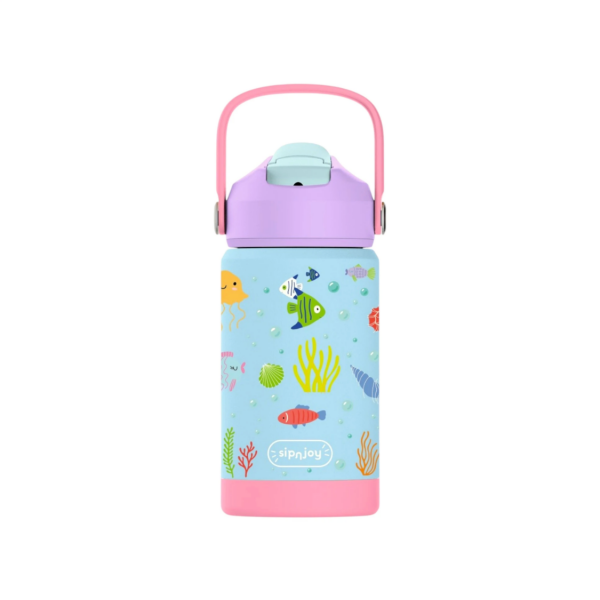 FlipSip Çocuk Su Termosu - Ocean Whispers, 360 ml