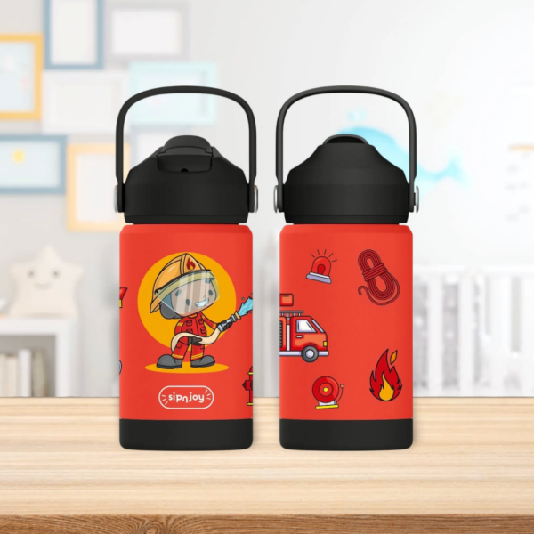 FlipSip Çocuk Su Termosu - Firefighter, 360 ml