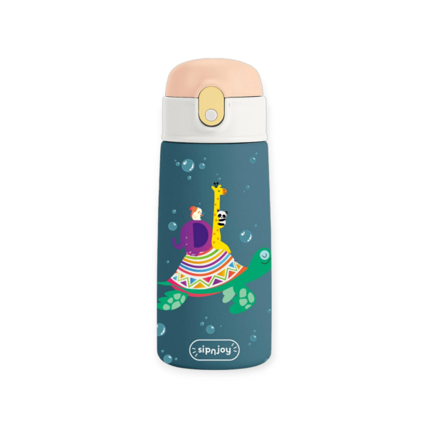 SipSquad Çocuk Su Termosu - Turtle Voyage, 480 ml