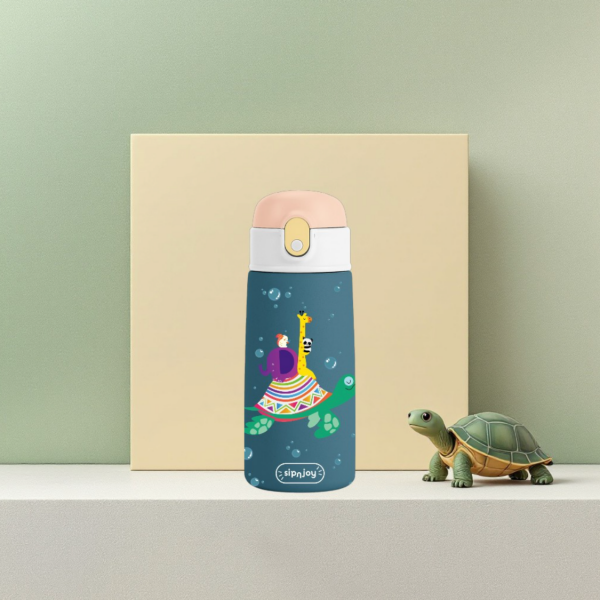 SipSquad Çocuk Su Termosu - Turtle Voyage, 480 ml