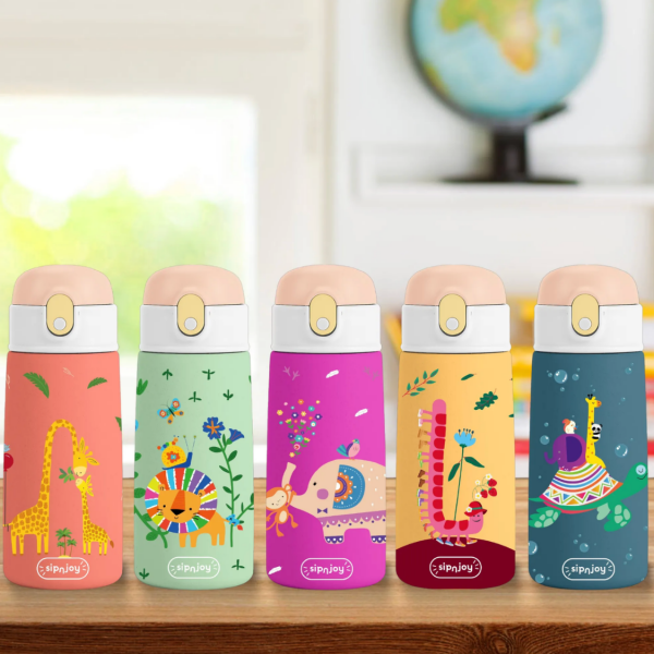 SipSquad Çocuk Su Termosu - Turtle Voyage, 480 ml