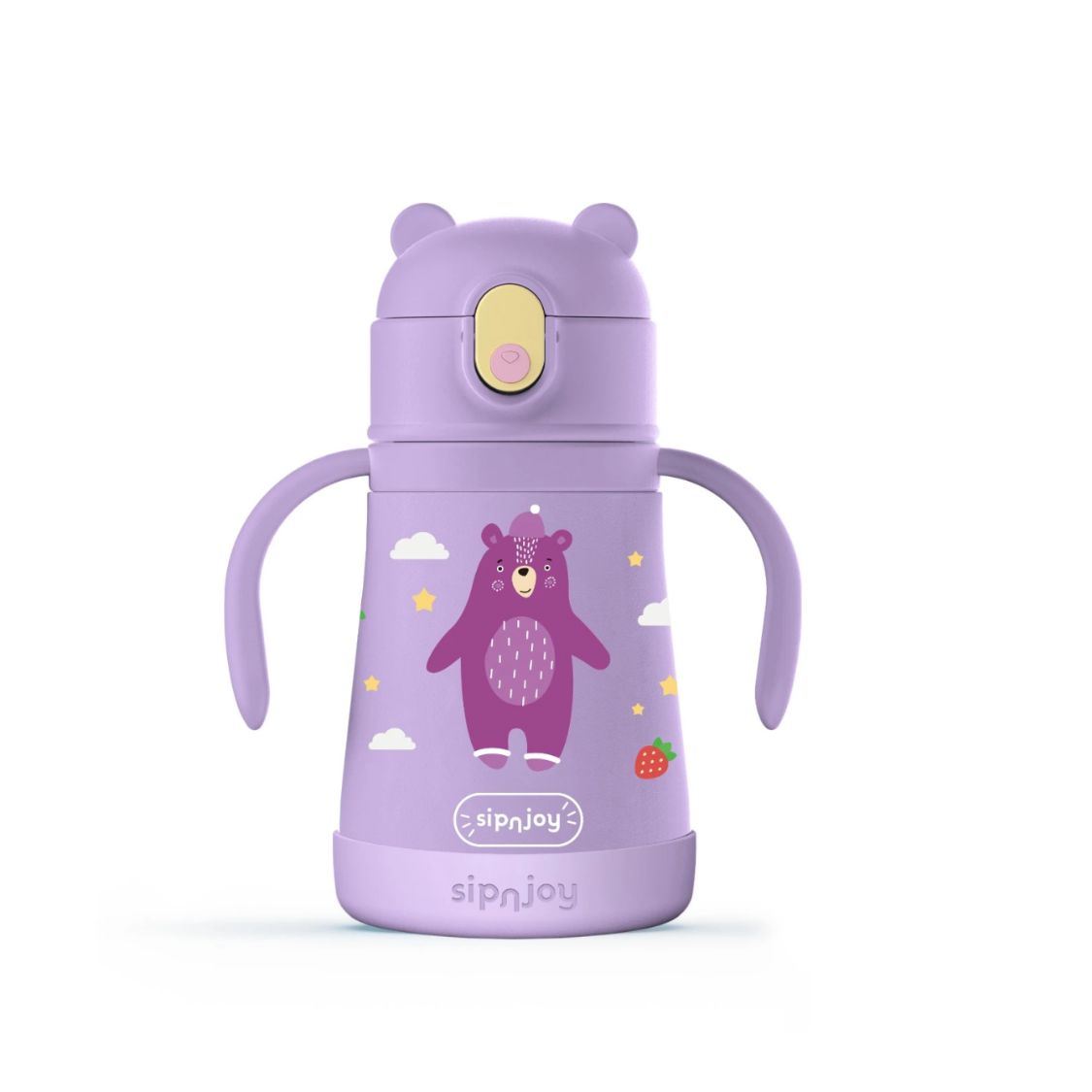 SippyPals Çocuk Su Termosu - Mor, 360 ml