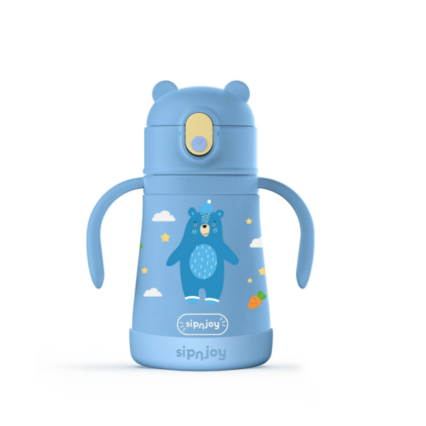 SippyPals Çocuk Su Termosu - Mavi, 360 ml