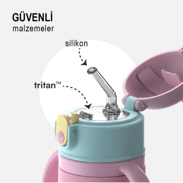 SippyPals Çocuk Su Termosu - Mavi, 360 ml