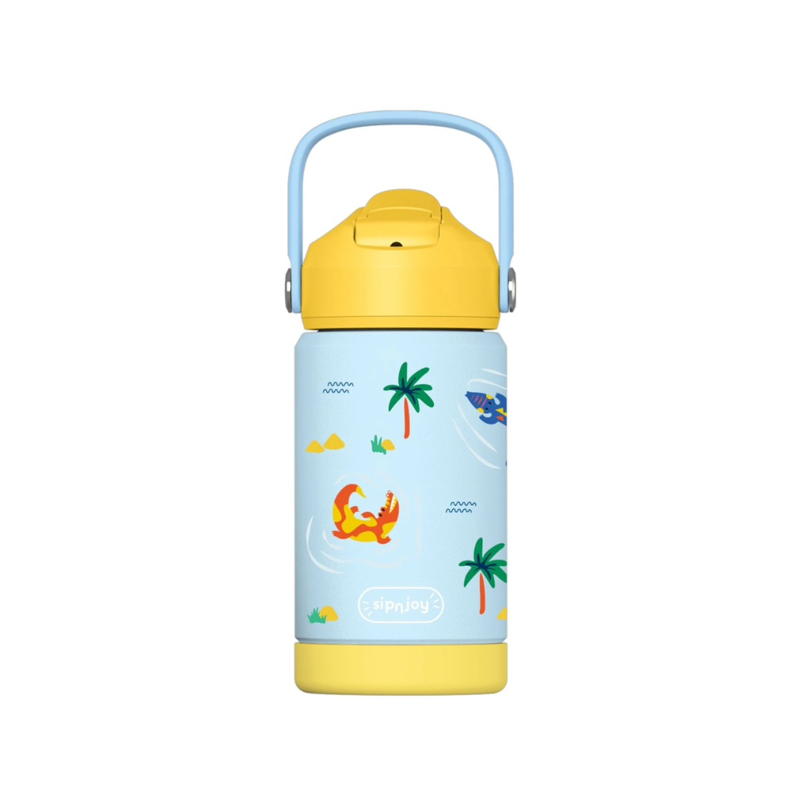 FlipSip Çocuk Su Termosu - Snappy Croc, 360 ml