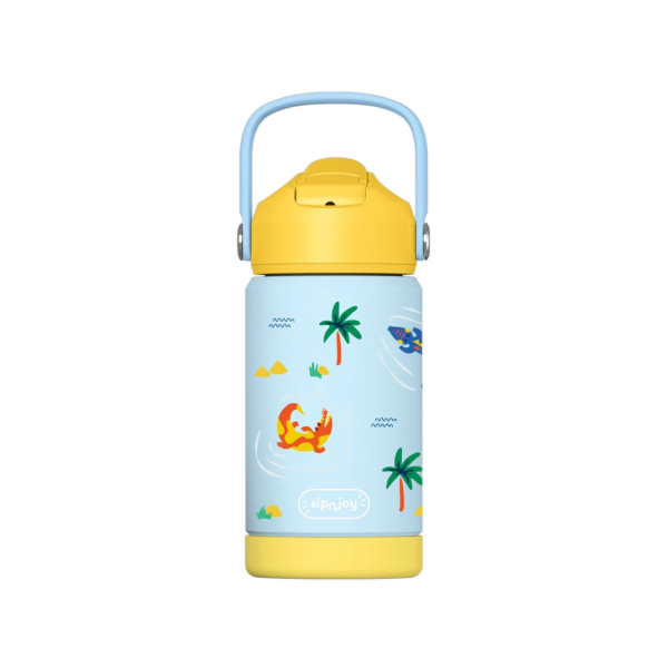 FlipSip Çocuk Su Termosu - Snappy Croc, 360 ml