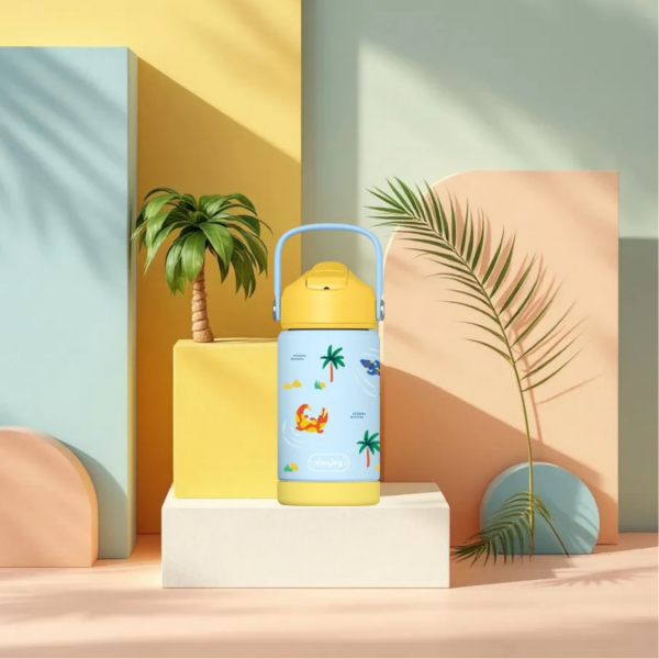 FlipSip Çocuk Su Termosu - Snappy Croc, 360 ml