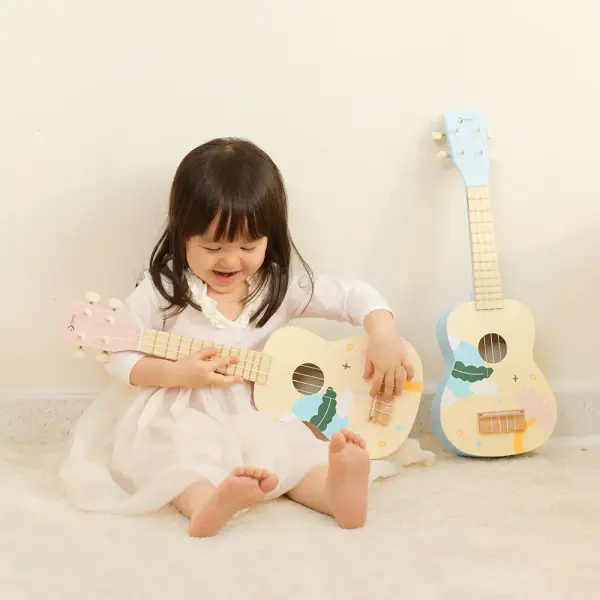 Ahşap Iris Ukulele - Mavi