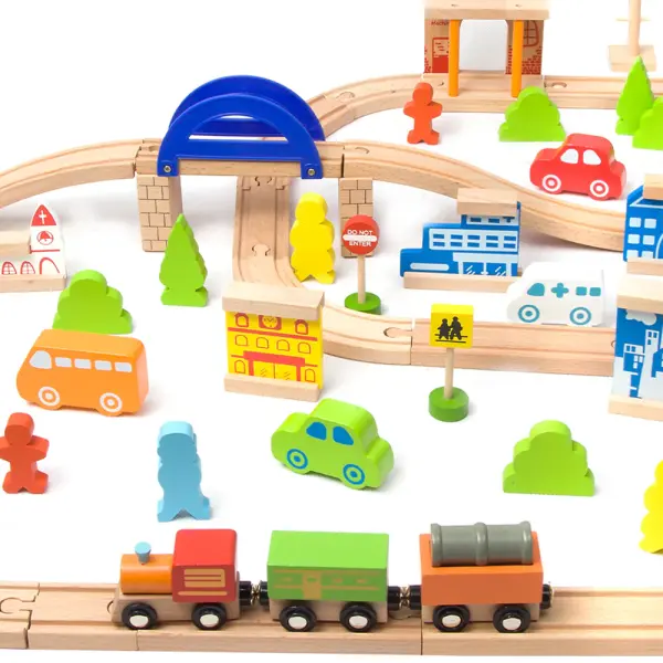 Classic World Ahşap Tren Seti - 110 Parça