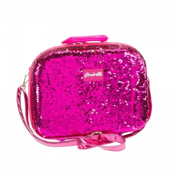 Pullu Tweed Makyaj Çantası – Maxi Set