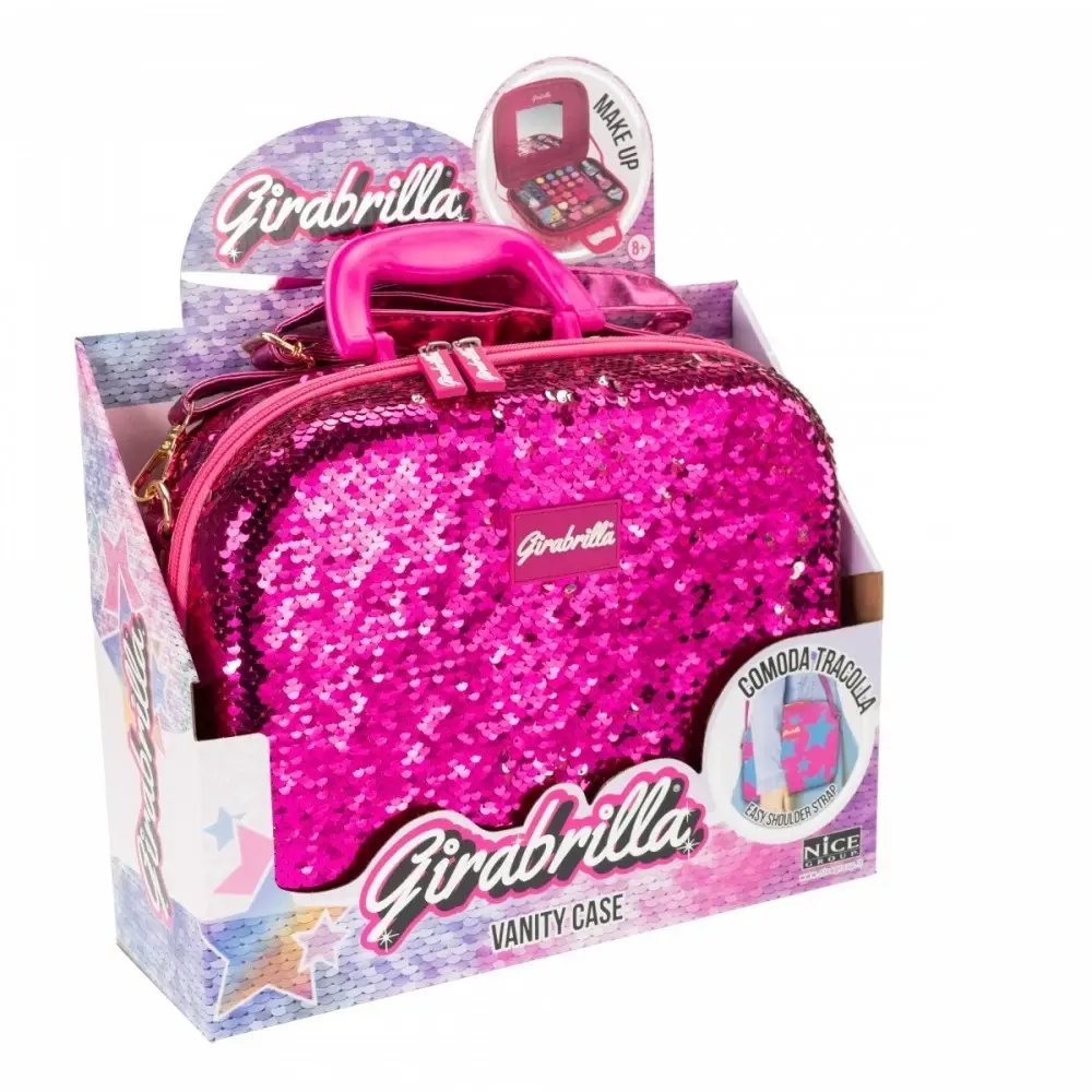 Pullu Tweed Makyaj Çantası – Maxi Set