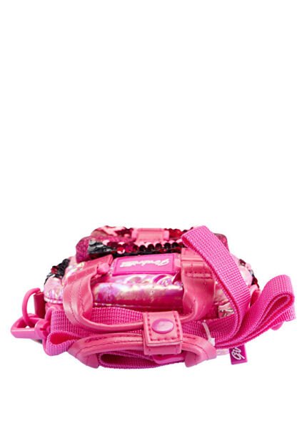 Payetli Puffer Çocuk Omuz Çantası - Fuşya