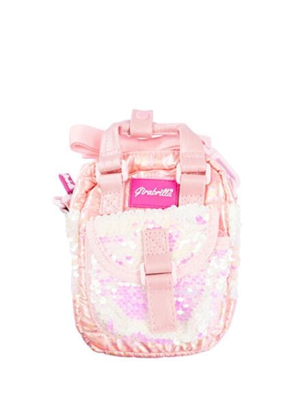 Payetli Puffer Çocuk Omuz Çantası - Pembe