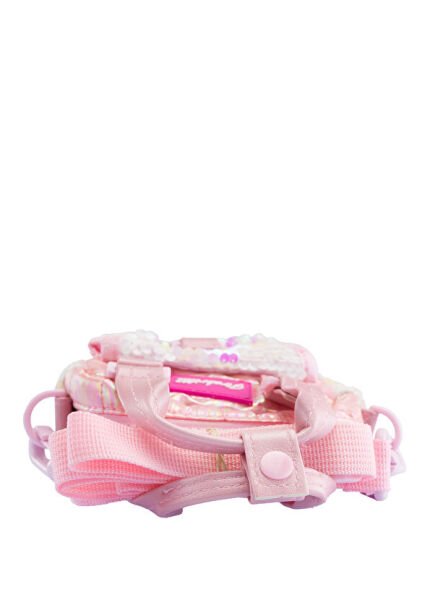 Payetli Puffer Çocuk Omuz Çantası - Pembe