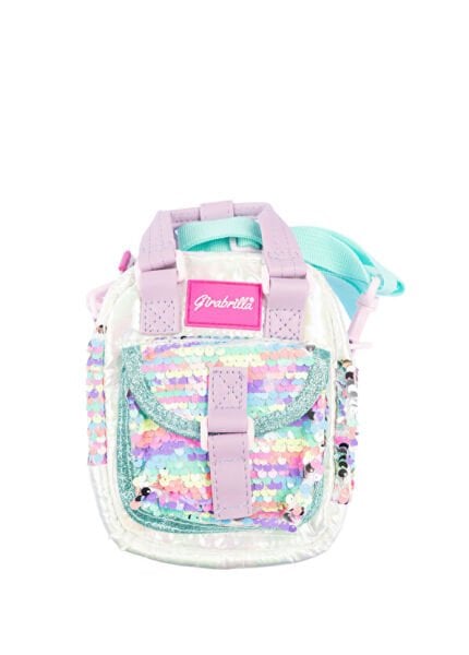 Payetli Puffer Çocuk Omuz Çantası - Turkuaz