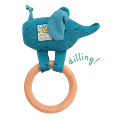 Moulin Roty Ahşap Çıngırak - Fil