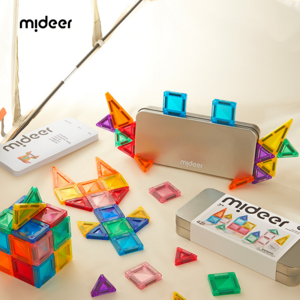 Mideer Magnetic Tiles - Mini Collection, 42 Parça