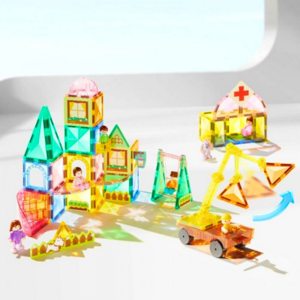 Mideer Magnetic Tiles - Bizim Aile, 32 Parça