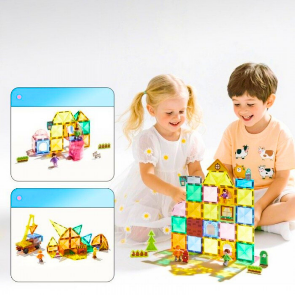 Mideer Magnetic Tiles - Bizim Aile, 32 Parça