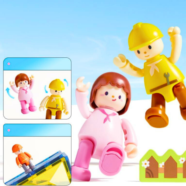 Mideer Magnetic Tiles - Bizim Aile, 32 Parça