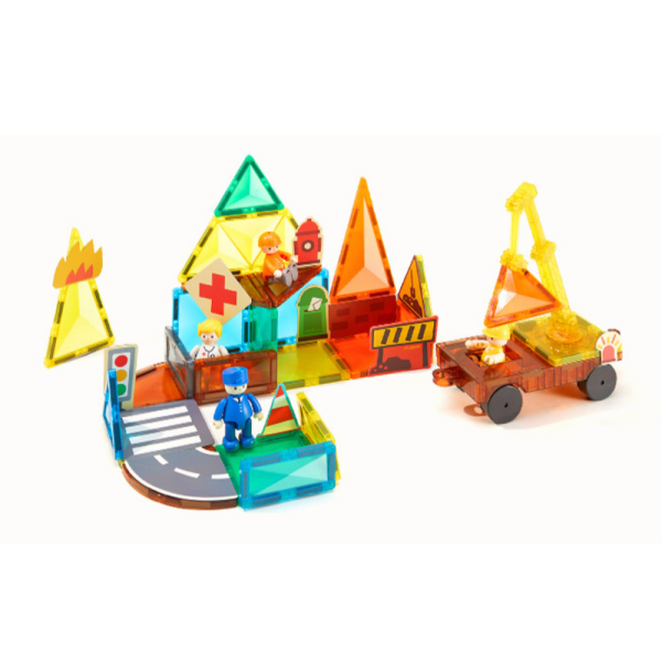 Mideer Magnetic Tiles - Şehir Kahramanları, 33 Parça